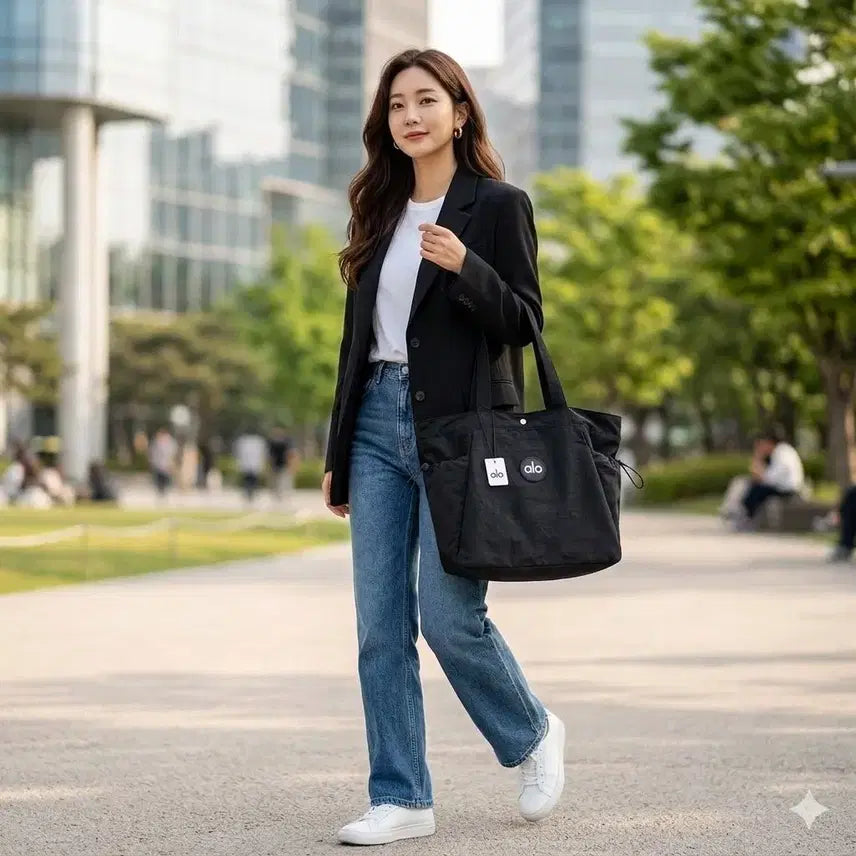 [BUNJANG] Alo Canvas Shoulder Bag / alo 알로 인기 숄더백