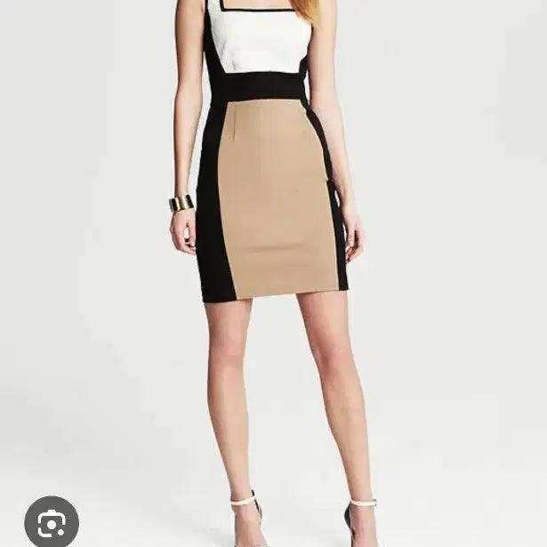 [BUNJANG] Banana Republic Colorblock Square Neck Midi Dress / 바나나 리퍼블릭 원피스(44)