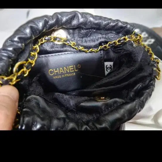 [BUNJANG] Chanel Black Leather Chain Shoulder Bag / 샤넬 블랙 레더 체인 숄더백