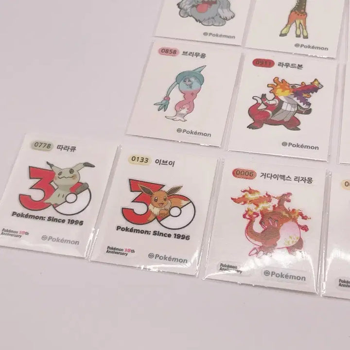 [BUNJANG] Pokemon 30th Anniversary Sticker Bundle Set / 포켓몬 30주년 띠부씰 및 일괄