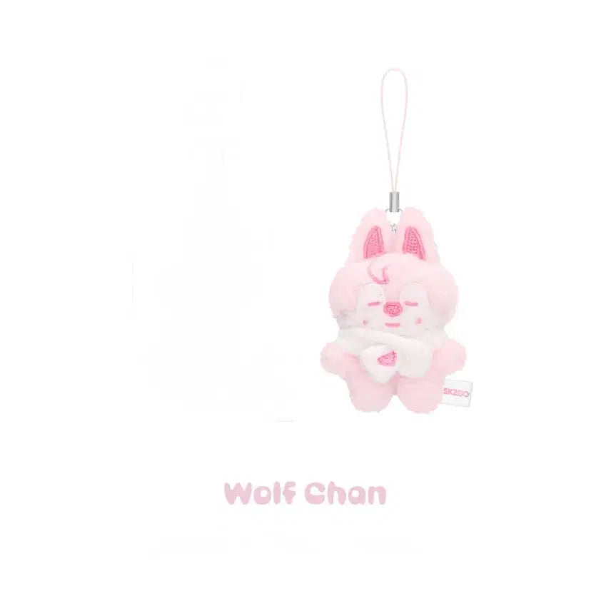 [BUNJANG] SKZOO Wolf Chan Micro Charm Strawberry Edition / 스키주 마이크로 키링 울프찬 슬리핑 딸기