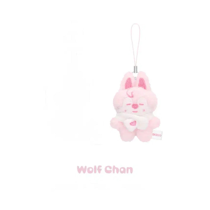 [BUNJANG] SKZOO Wolf Chan Micro Charm Strawberry Edition / 스키주 마이크로 키링 울프찬 슬리핑 딸기