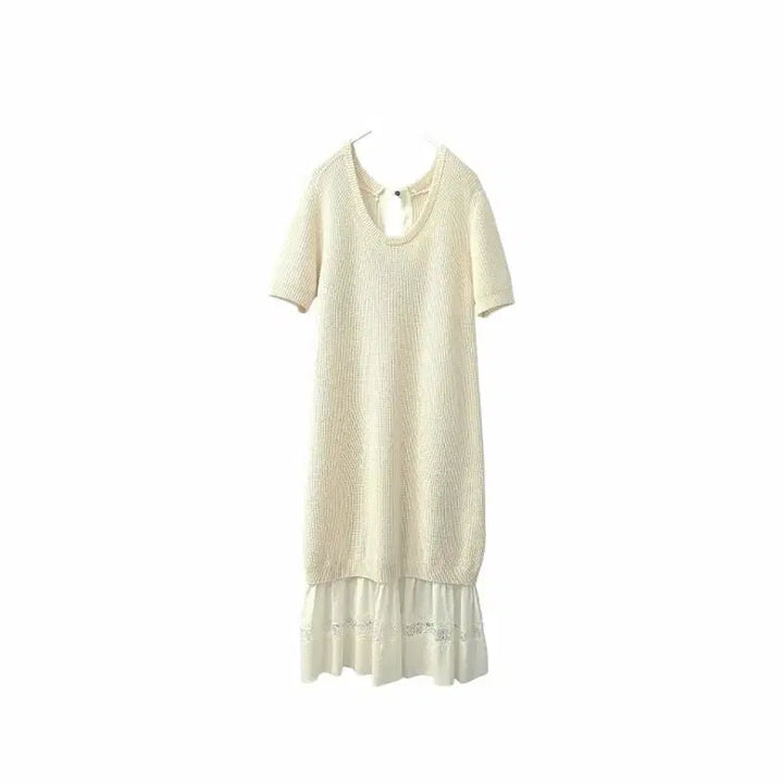 [BUNJANG] Prada Cashmere Silk Layered Knit Dress / 프라다 캐시미어  /실크 레이어드  니트원피스 /희귀