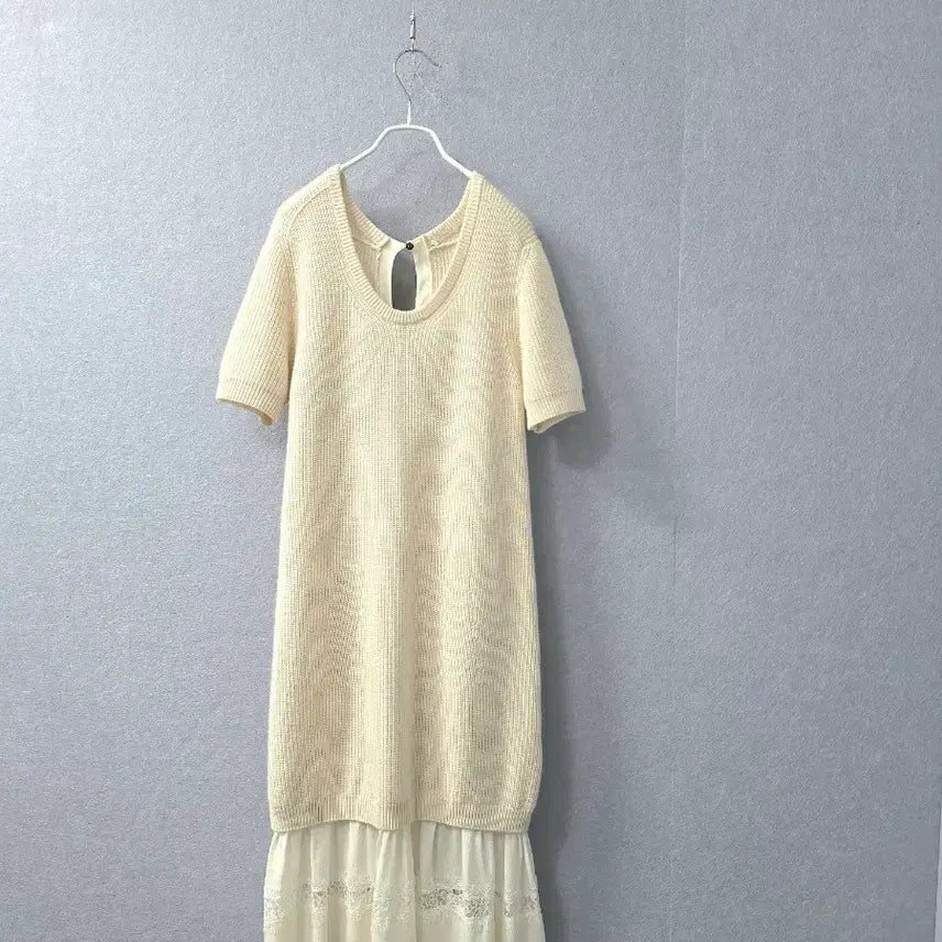 [BUNJANG] Prada Cashmere Silk Layered Knit Dress / 프라다 캐시미어  /실크 레이어드  니트원피스 /희귀