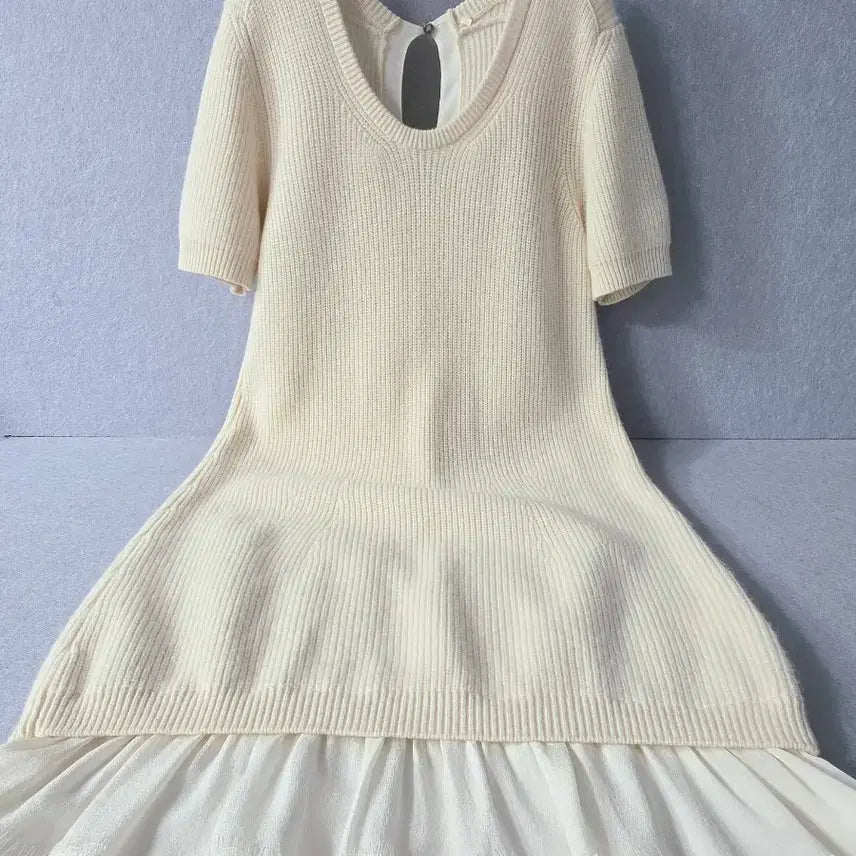 [BUNJANG] Prada Cashmere Silk Layered Knit Dress / 프라다 캐시미어  /실크 레이어드  니트원피스 /희귀