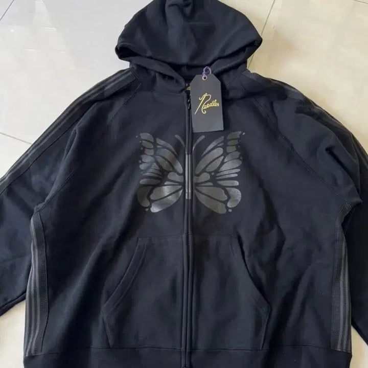 [BUNJANG] Needles x BEAMS Limited Edition Butterfly Print Zip-Up Hoodie (L) / 니들스 x 빔즈 후드집업