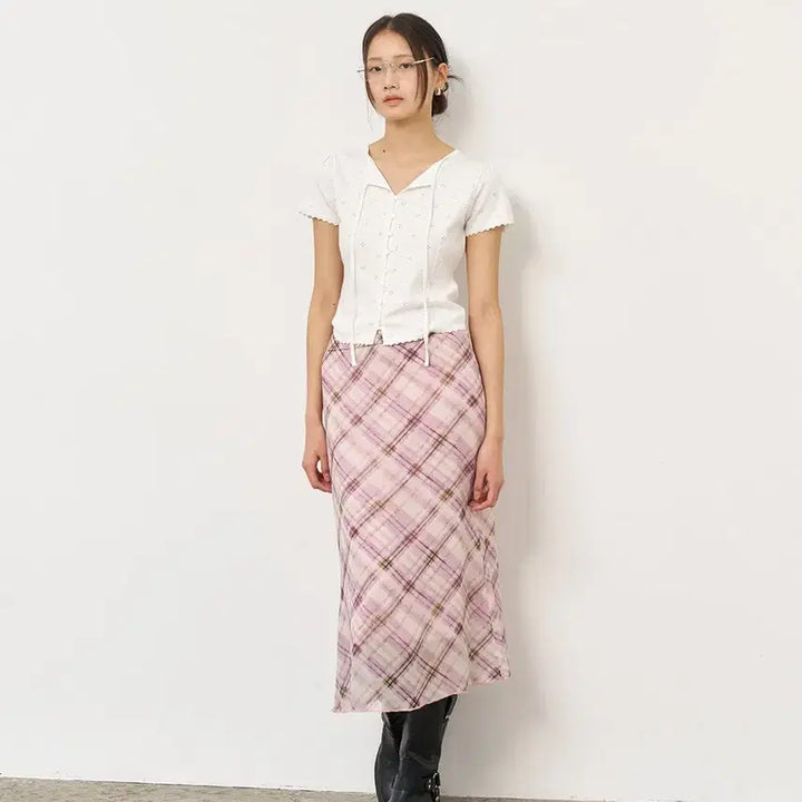 [BUNJANG] General Idea Punching Knit Half Blouse White M / 제너럴 아이디어 펀칭 니트 하프 블라우스 (M, 2회 착용)