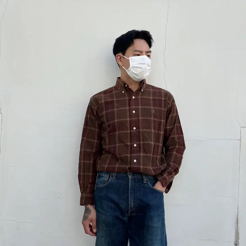 [BUNJANG] Polo Ralph Lauren Cotton Check Pattern Shirt / S)폴로 랄프로렌 코튼 체크 패턴 셔츠