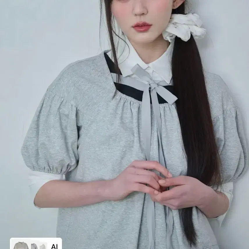 [BUNJANG] Raise Me Up Ribbon Blouse / 레이즈미야 나오 리본 블라우스