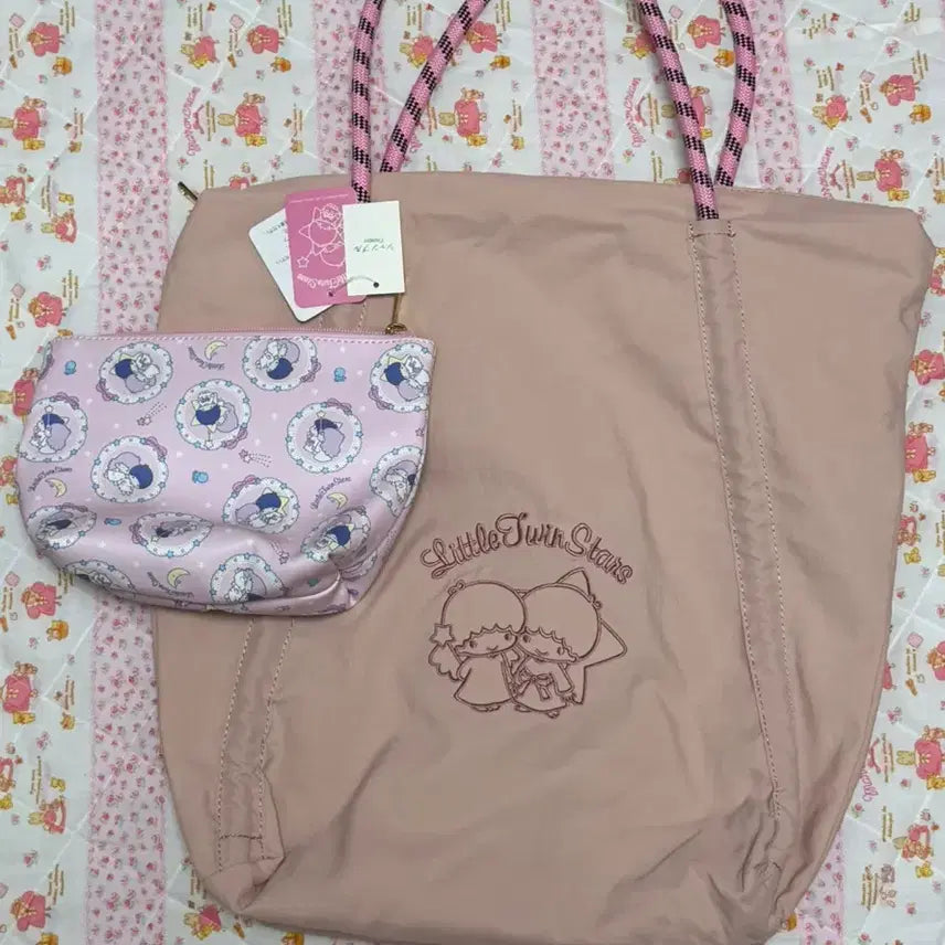 [BUNJANG] Little Twin Stars Tote Bag Pouch Set / 리틀트윈스타 토트백 파우치 세트
