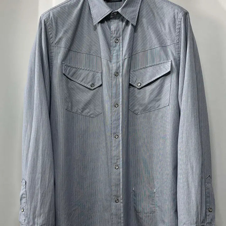 [BUNJANG] Polo Ralph Lauren Concho Micro Pinstripe Southwestern Shirt / 폴로 랄프로렌 콘초 마이크로 핀스트라이프 사우스 웨스턴 셔츠