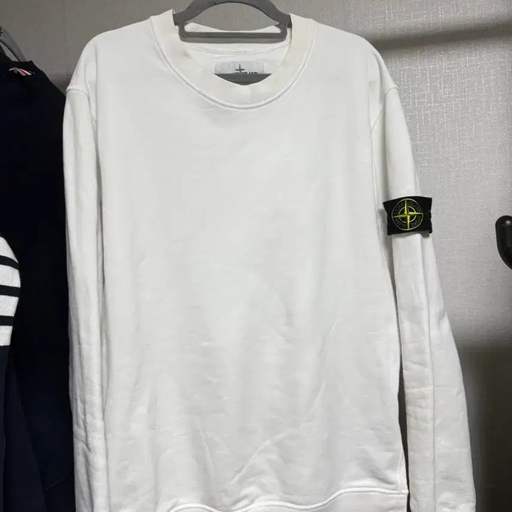 [BUNJANG] Stone Island White Sweatshirt M / 스톤아일랜드 화이트 맨투맨 m