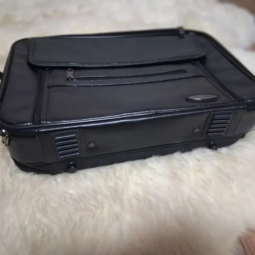 [BUNJANG] Pierre Cardin Black Leather Briefcase / 피에르가르뎅 블랙 가죽 서류 가방