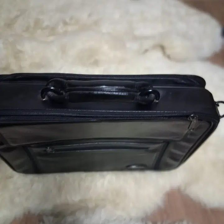 [BUNJANG] Pierre Cardin Black Leather Briefcase / 피에르가르뎅 블랙 가죽 서류 가방