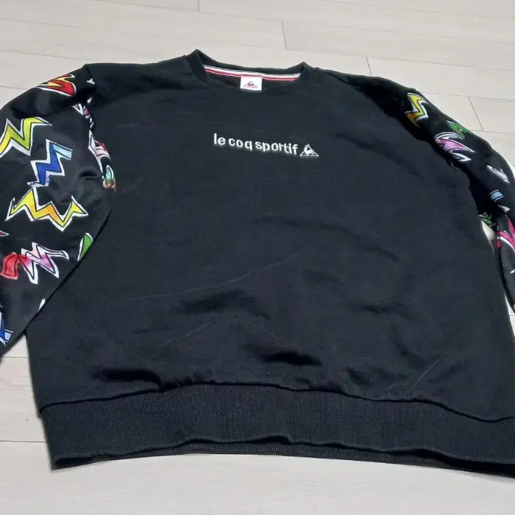 [BUNJANG] Le Coq Sportif Black Sweatshirt / 르꼬끄  블랙 맨투맨 95