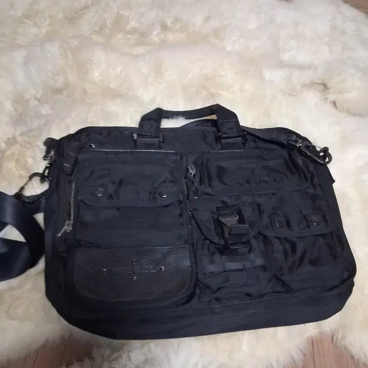 [BUNJANG] Diesel Black Briefcase Tote Bag / DIESEL 디젤 블랙 서류 가방 토트백