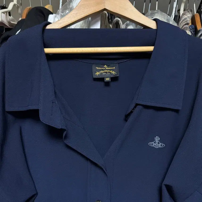 [BUNJANG] Vivienne Westwood Navy Shirt Dress Size 40 / 비비안웨스트우드 셔츠원피스 네이비 40사이즈