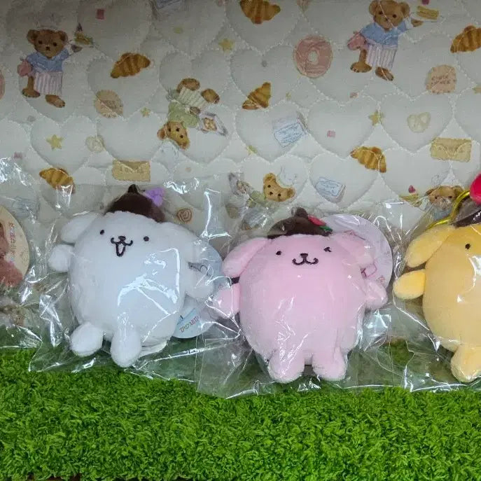 [BUNJANG] Monyu Pompompurin 4-Piece Keychain Plush Bundle Set / 무뉴 폼폼푸린 키링인형 4종일괄