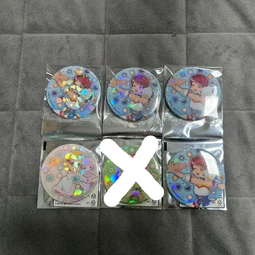 [BUNJANG] Aikatsu! x Sanrio Collaboration Can Badges Cherry, Hina, Amy / [판매/교환] 아이카츠 아이엠스타 산리오 캔뱃지 체리 희나 에이미