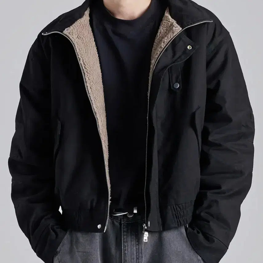[BUNJANG] Buttonseoul Cropped Work Jacket L / 버튼서울 크롭 워크 자켓 L