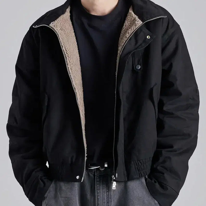 [BUNJANG] Buttonseoul Cropped Work Jacket L / 버튼서울 크롭 워크 자켓 L