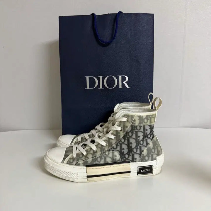 [BUNJANG] Dior B23 Oblique High-top Sneakers / [정품/S+급] 디올 B23 오블리크 하이탑 41
