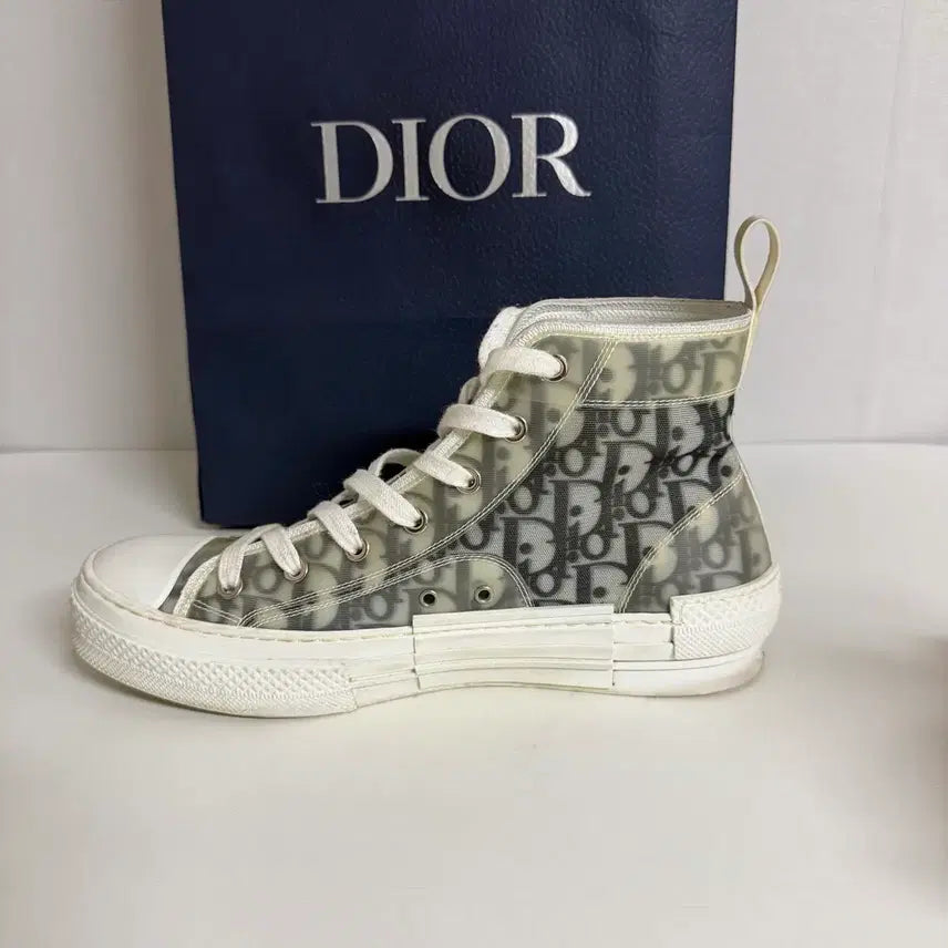 [BUNJANG] Dior B23 Oblique High-top Sneakers / [정품/S+급] 디올 B23 오블리크 하이탑 41