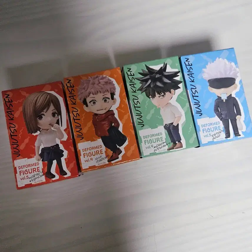 [BUNJANG] Jujutsu Kaisen Taito Deformed SD Figures Bundle Set (Yuji, Gojo, Megumi, Nobara) / 일괄)주술회전 타이토 데포르메 sd 피규어 고죠 유지 메구미 노바라