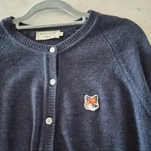 [BUNJANG] Maison Kitsuné Fox Head Cardigan Navy (S) / 메종 키츠네 폭스헤드 가디건 네이비(S)