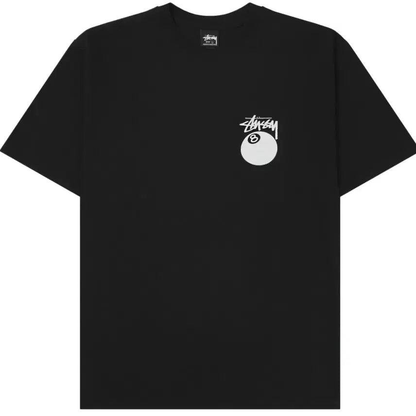 [BUNJANG] Stussy 8 Ball Pigment Dyed T-Shirt Black / 스투시 8볼 피그먼트 다이드 티셔츠 블랙
