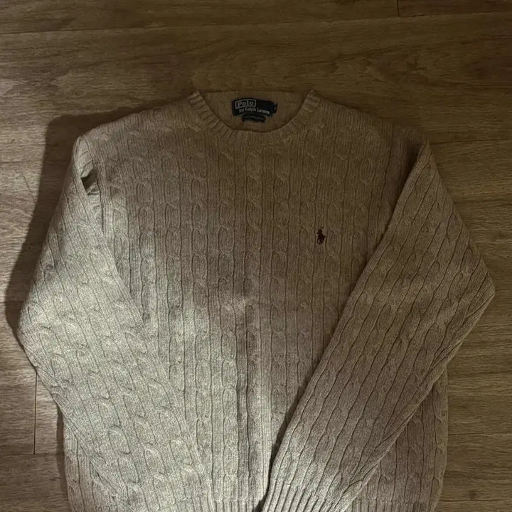 [BUNJANG] Polo Ralph Lauren Cable Knit Sweater Brown / 폴로 랄프로렌 케이블 니트 브라운