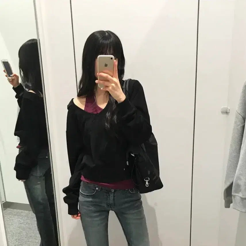 [BUNJANG] Layered Hoodie + Halter Neck Sleeveless Set / 레이어드 후드티 + 홀터넥 나시티 판매합니다!
