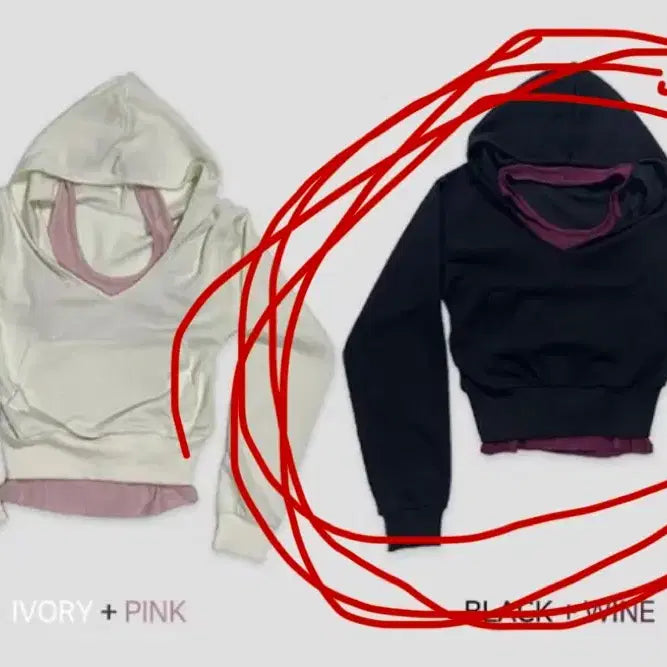 [BUNJANG] Layered Hoodie + Halter Neck Sleeveless Set / 레이어드 후드티 + 홀터넥 나시티 판매합니다!