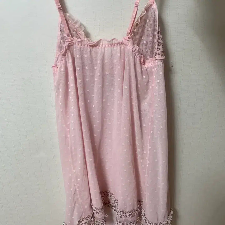 [BUNJANG] Hime Gyaru Leopard Lace See-through Slip Dress / 히메 갸루 레오파드 핑크 호피 레이스 시스루 슬립 원피스