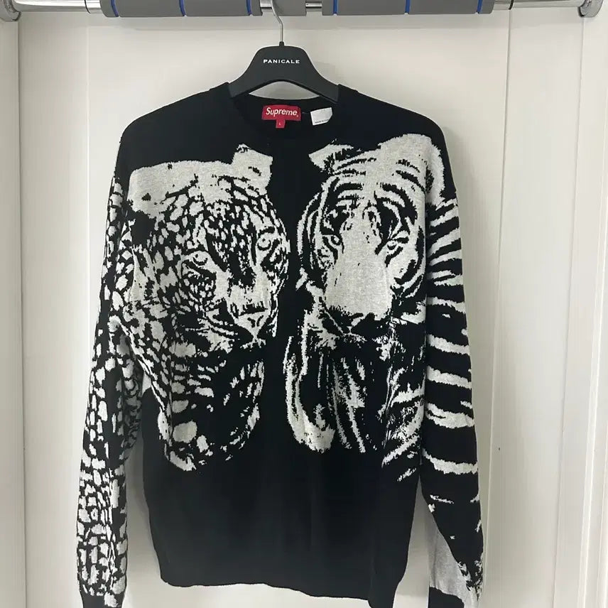 [BUNJANG] Supreme Tiger Knit Black L / 슈프림 타이거 니트 블랙 L