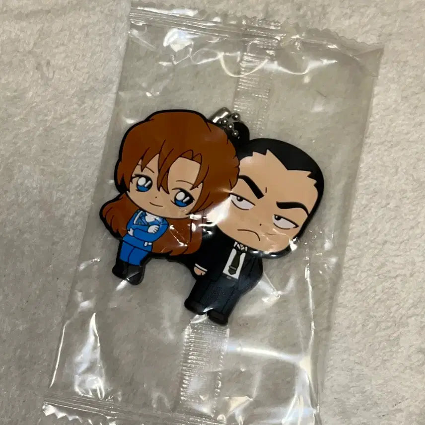 [BUNJANG] Detective Conan Chihaya &amp; Jugo Rubber Strap Keychain / 코난 러버스트랩 키링 치하야&amp;쥬고