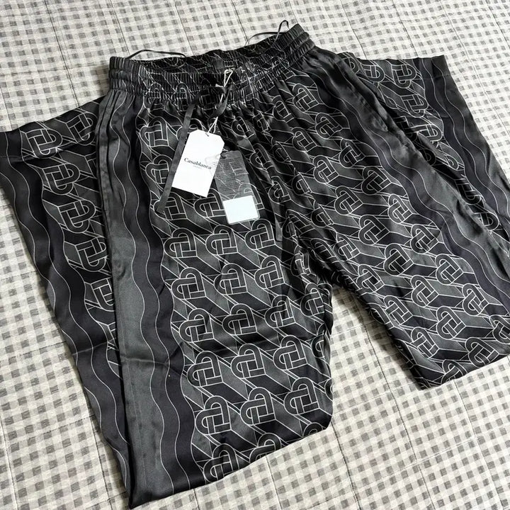 [BUNJANG] Casablanca Heart Monogram Track Pants Black / (M) 카사블랑카 하트 모노그램 트랙팬츠 블랙