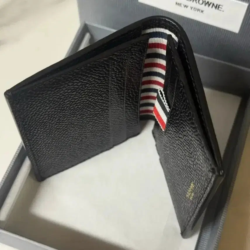 [BUNJANG] Thom Browne Black Pebble Leather Cardholder / 톰브라운 블랙 페블 카드지갑