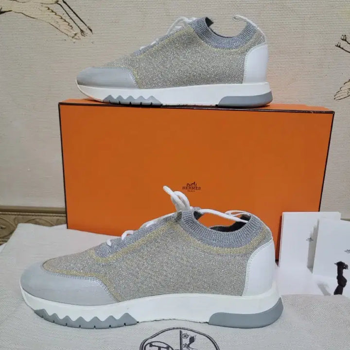 [BUNJANG] Hermes Addict Sneakers Silver / 에르메스 어딕트 스니커즈 실버
