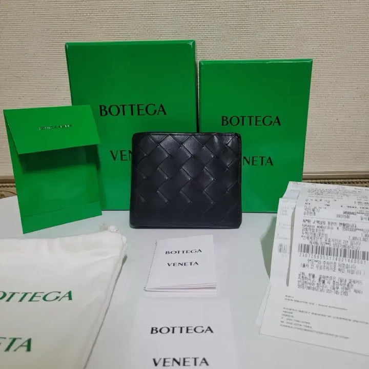 [BUNJANG] Bottega Veneta Intrecciato Bi-Fold Wallet Black Nappa Leather / 보테가베네타 반지갑 블랙