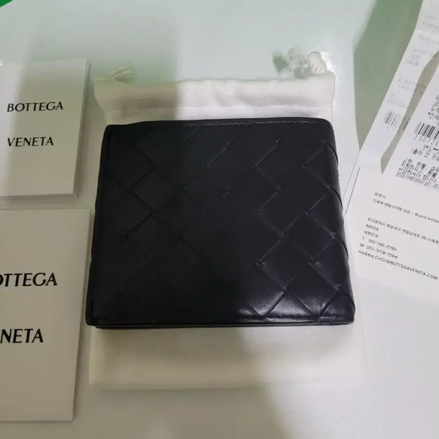 [BUNJANG] Bottega Veneta Intrecciato Bi-Fold Wallet Black Nappa Leather / 보테가베네타 반지갑 블랙