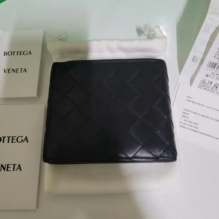 [BUNJANG] Bottega Veneta Intrecciato Bi-Fold Wallet Black Nappa Leather / 보테가베네타 반지갑 블랙