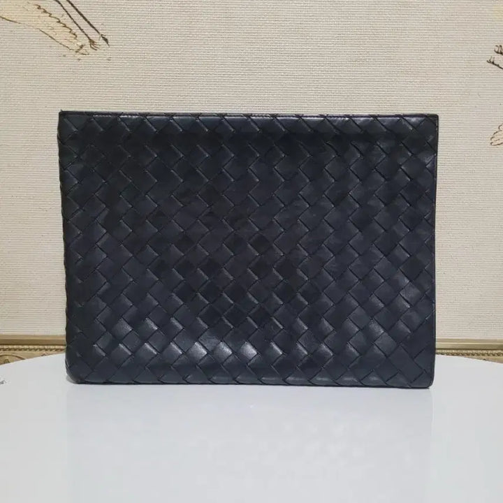 [BUNJANG] Bottega Veneta Intrecciato Leather Document Clutch / 보테가 베네타 블랙 클러치