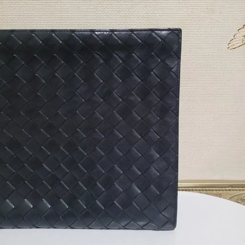 [BUNJANG] Bottega Veneta Intrecciato Leather Document Clutch / 보테가 베네타 블랙 클러치