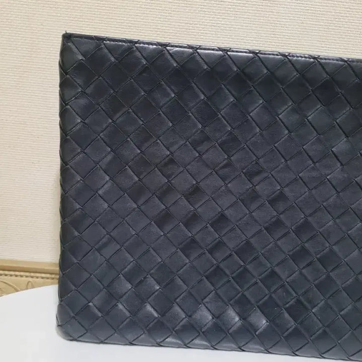 [BUNJANG] Bottega Veneta Intrecciato Leather Document Clutch / 보테가 베네타 블랙 클러치