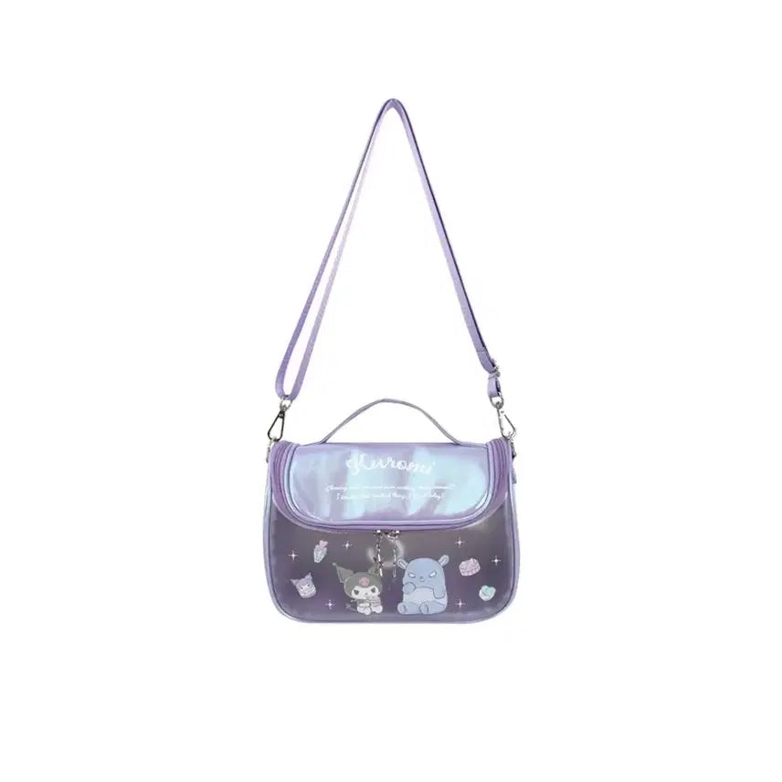 [BUNJANG] Sanrio Kuromi Transparent Multi Crossbody Bag / 정품)쿠로미 투명 멀티 크로스백 가방 새상품