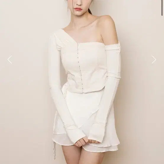 [BUNJANG] Not Your Rose Monica Top Beige S / 낫유어로즈 모니카 탑 S 새상품