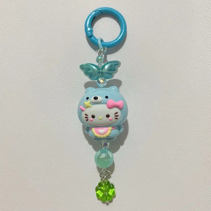 [BUNJANG] Handmade Bear Kitty Beaded Keychain / 곰 키티 키링