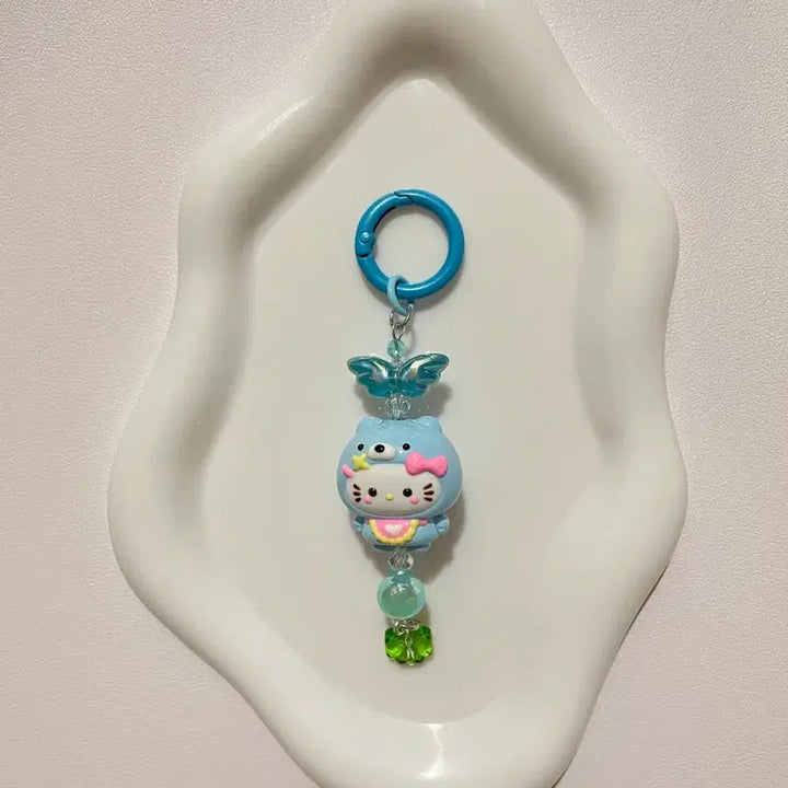 [BUNJANG] Handmade Bear Kitty Beaded Keychain / 곰 키티 키링