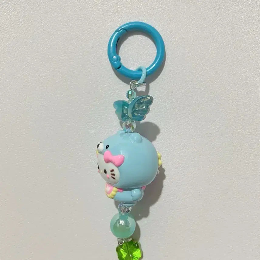 [BUNJANG] Handmade Bear Kitty Beaded Keychain / 곰 키티 키링